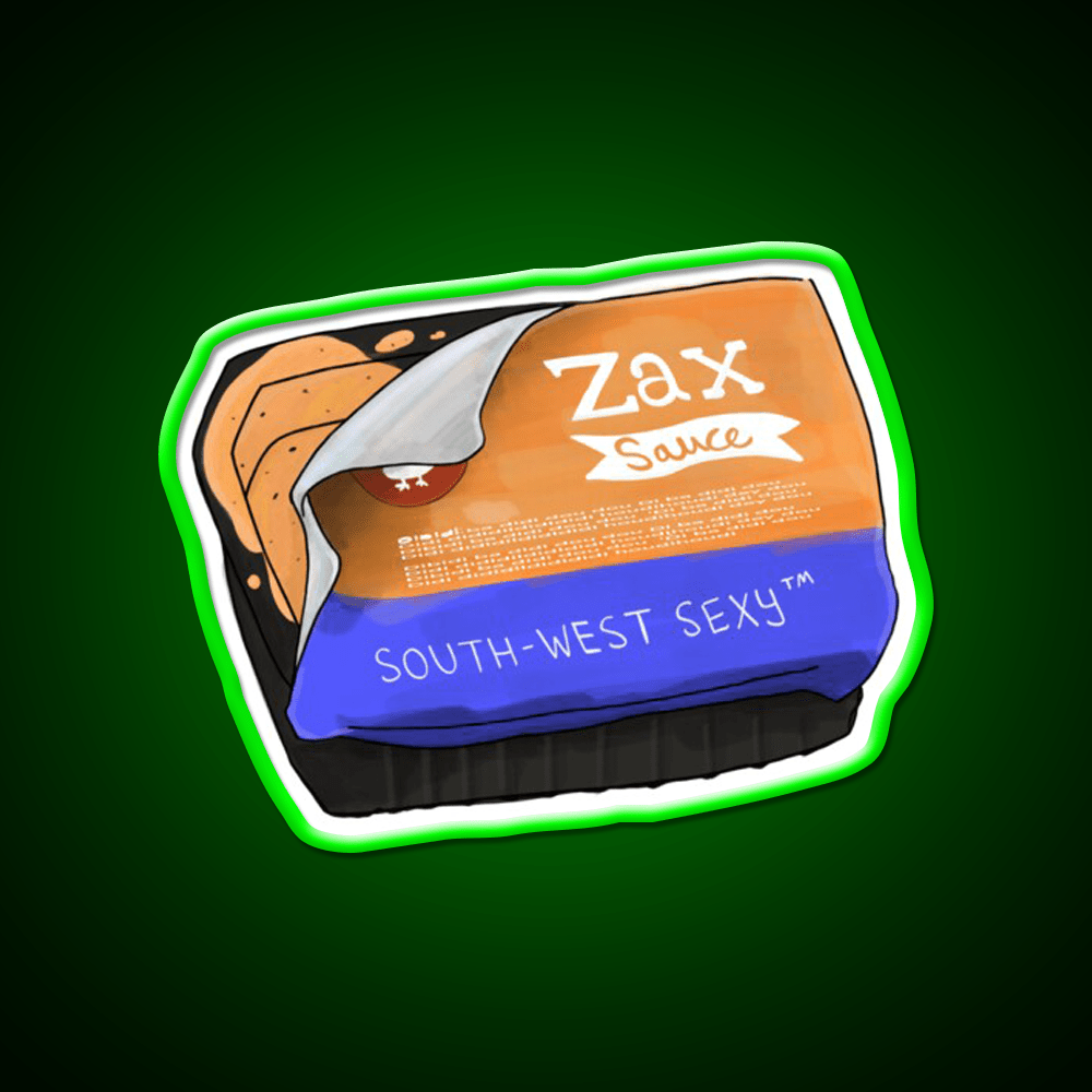 Southwest Sexy Zax Sauce Fast Food Led Neon Sign For Burger Place Rgb Color - Shineneon