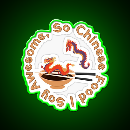 Soy Awesome So Chinese Food Led Neon Sign Chinese Food Rgb Color - LED neon sign view 8