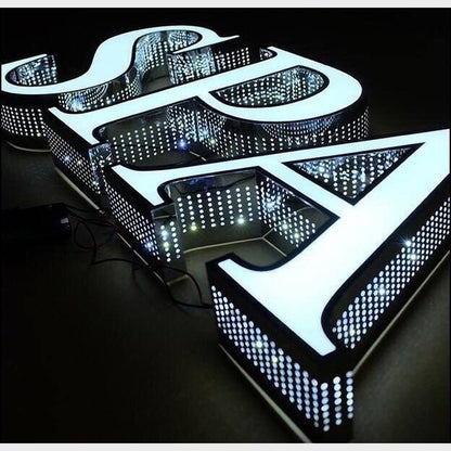 Spa 3D Frontlit And Backlit Channel Letter Led Light Sign - Shineneon