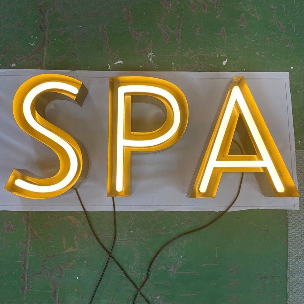 Spa 3D Frontlit Channel Letters Led Light Sign - Shineneon