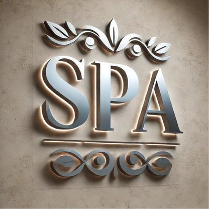 Spa Logo 3D Backlit Channel Letters Led Light Sign - Shineneon