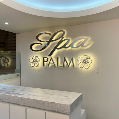 Spa Palm 3D Backlit Channel Letters Led Light Sign - Shineneon