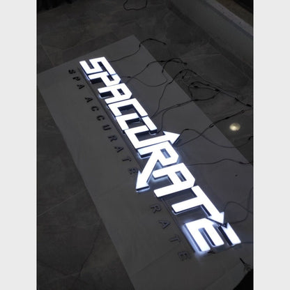Spaccurate With Logo 3D Frontlit Channel Letters Led Light Sign - Shineneon