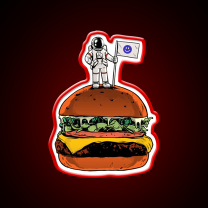 Space Burger Snack Food Led Neon Sign Rgb Color - Shineneon