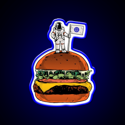 Space Burger Snack Food Led Neon Sign Rgb Color - Shineneon