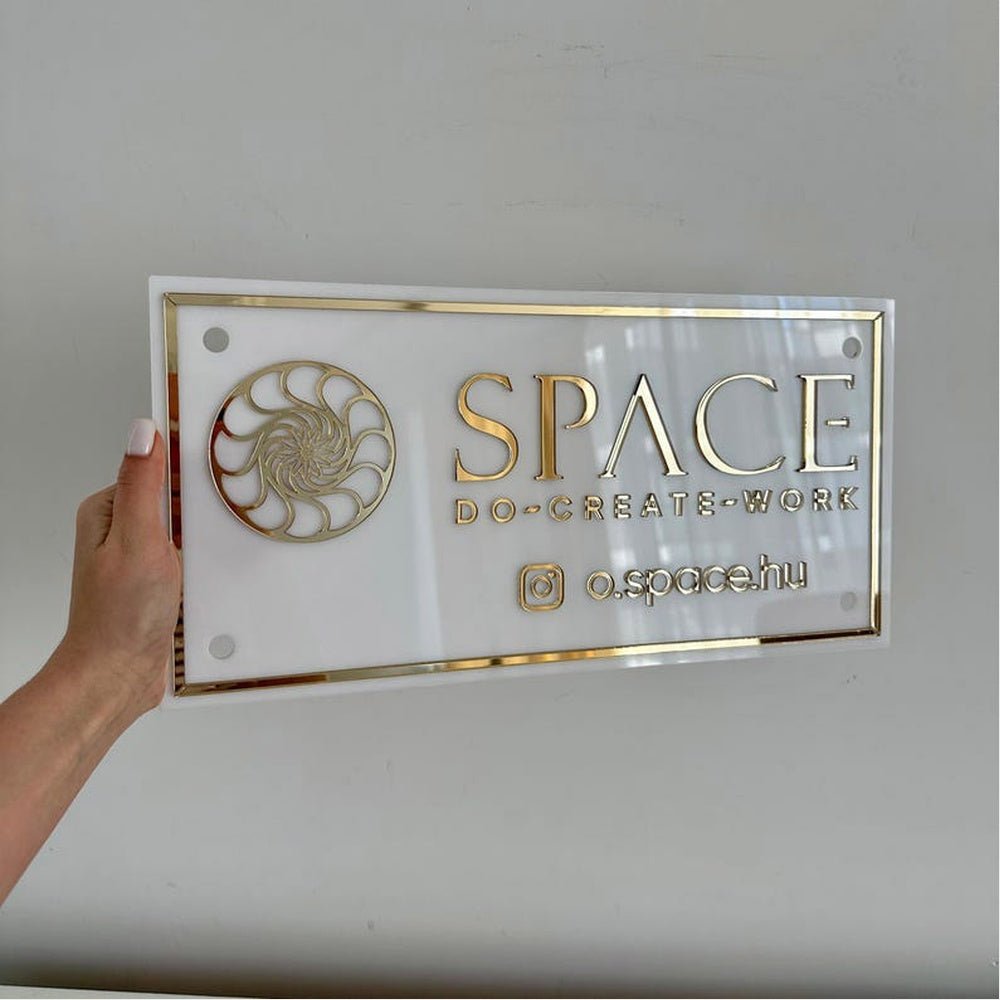Space Do Creat Work Stuido Acrylic Business Logo Sign - Shineneon