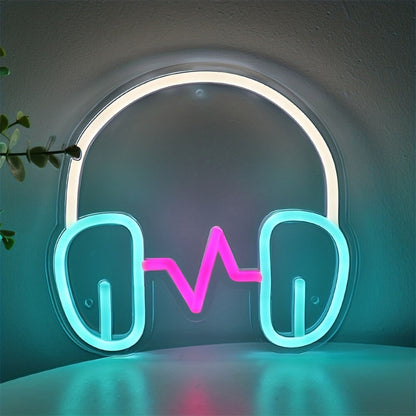 Space Earphone Led Wall Neon Sign Perfect For Bedrooms Gaming Setups | Shineneon