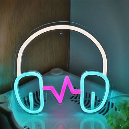 Space Earphone Led Wall Neon Sign Perfect For Bedrooms Gaming Setups | Shineneon