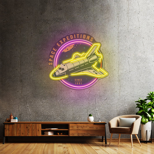 Space Expeditions Led Neon Sign Light Custom Led Signs