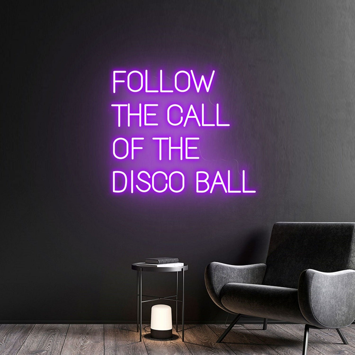 Space Follow The Call Of The Disco Ball Handmade Neon Sign | Shineneon