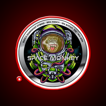 Space Monkey Strain Art Hemp Inspired Green Leaf Led Neon Sign Rgb Color - LED neon sign view 10