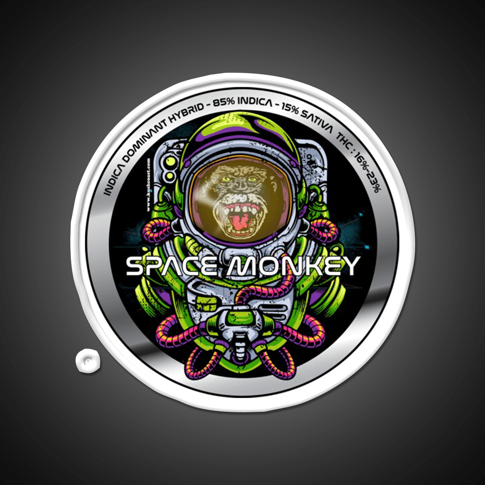 Space Monkey Strain Art Hemp Inspired Green Leaf Led Neon Sign Rgb Color - Shineneon