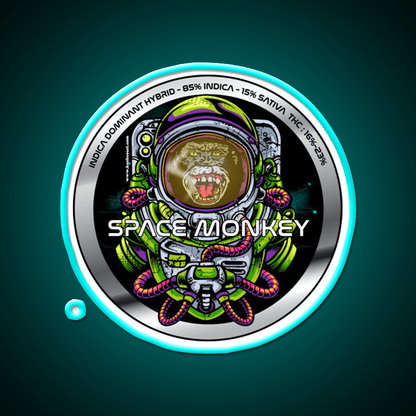 Space Monkey Strain Art Hemp Inspired Green Leaf Led Neon Sign Rgb Color - Shineneon