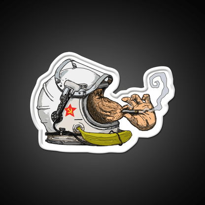 Space Monkey Urban Style Ape Art Hemp Inspired Green Leaf Led Neon Sign Rgb Color - Shineneon