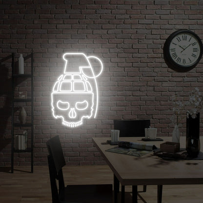 Space Pineapple Bomb Skull Led Neon Sign | Shineneon