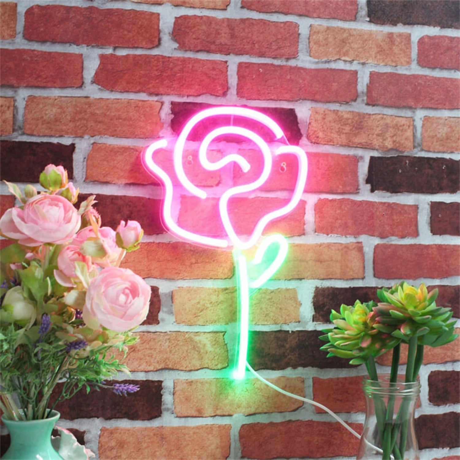 Space Rose Flower Women Room Decor Flex Silicone Led Neon Sign | Shineneon