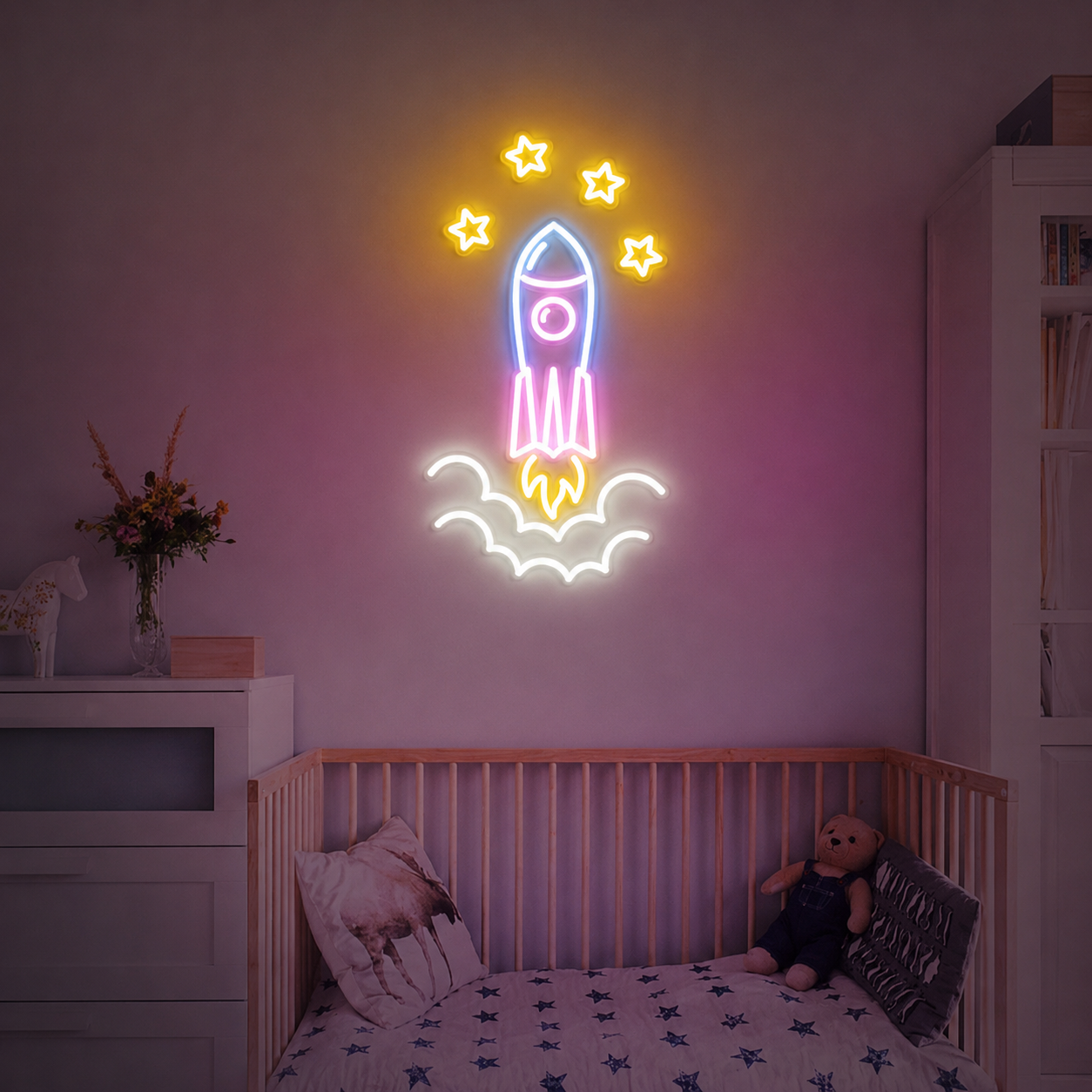 Space Shuttle Room Decor LED Neon Sign - 01 Original Product Image