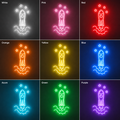 Space Shuttle Room Decor LED Neon Sign - 05 Color Grid