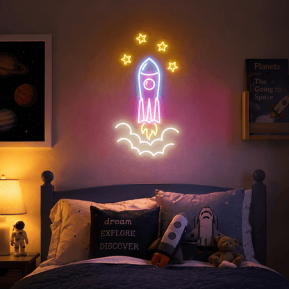 Space Shuttle Room Decor LED Neon Sign - Shineneon