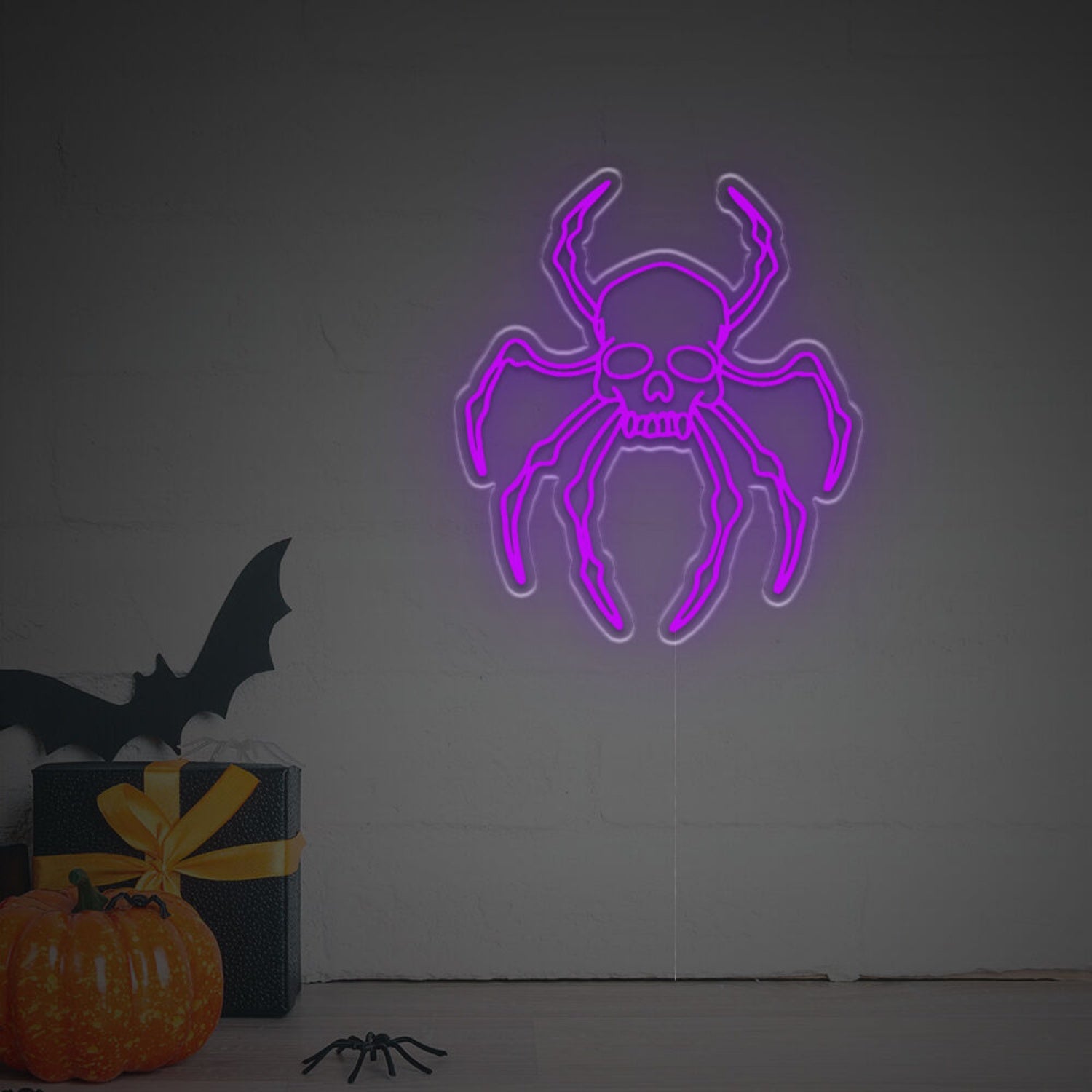 Space Skull Head Spider Led Neon Sign | Shineneon