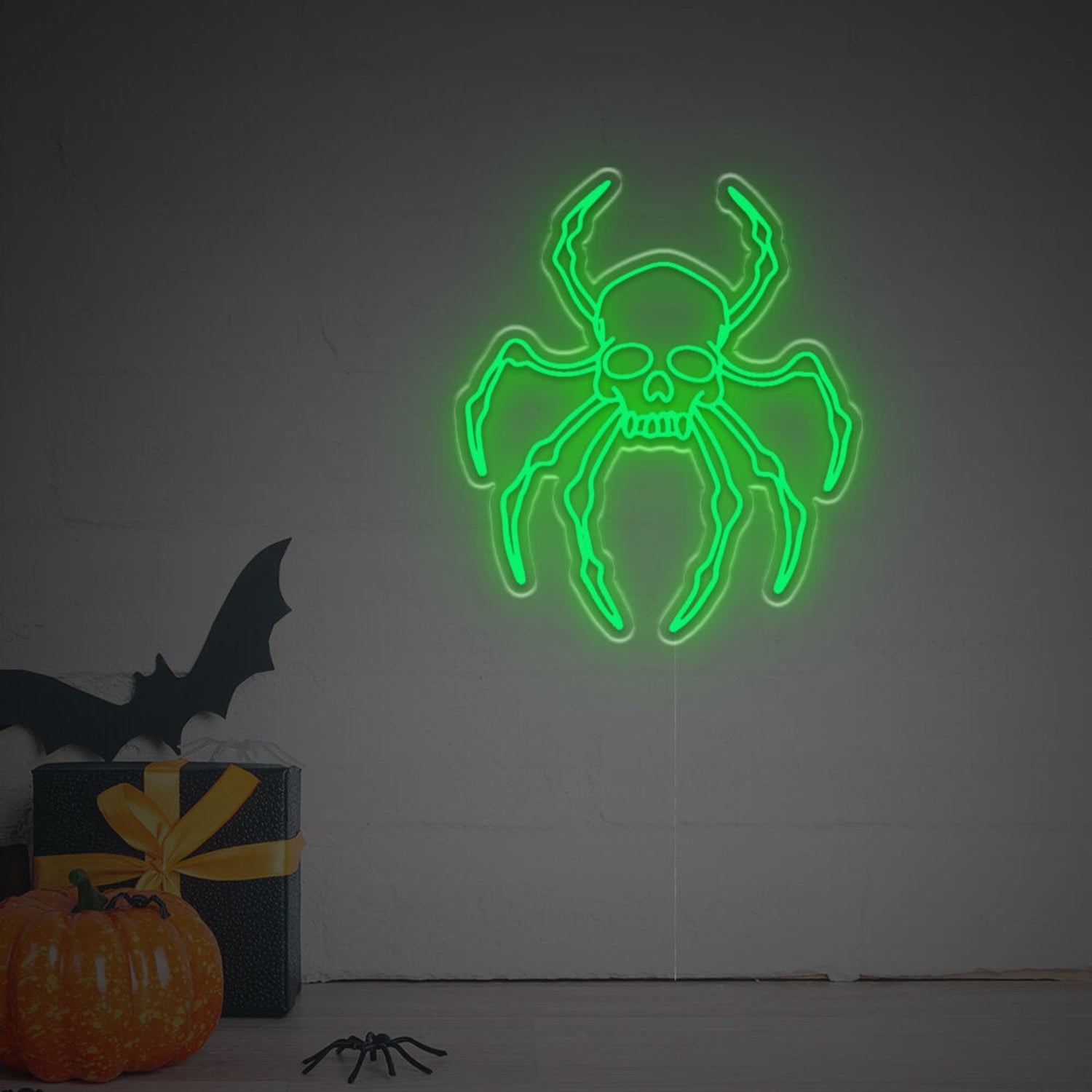 Space Skull Head Spider Led Neon Sign | Shineneon