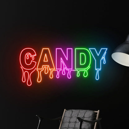 Space With Candy Dripping Led Sign | Shineneon