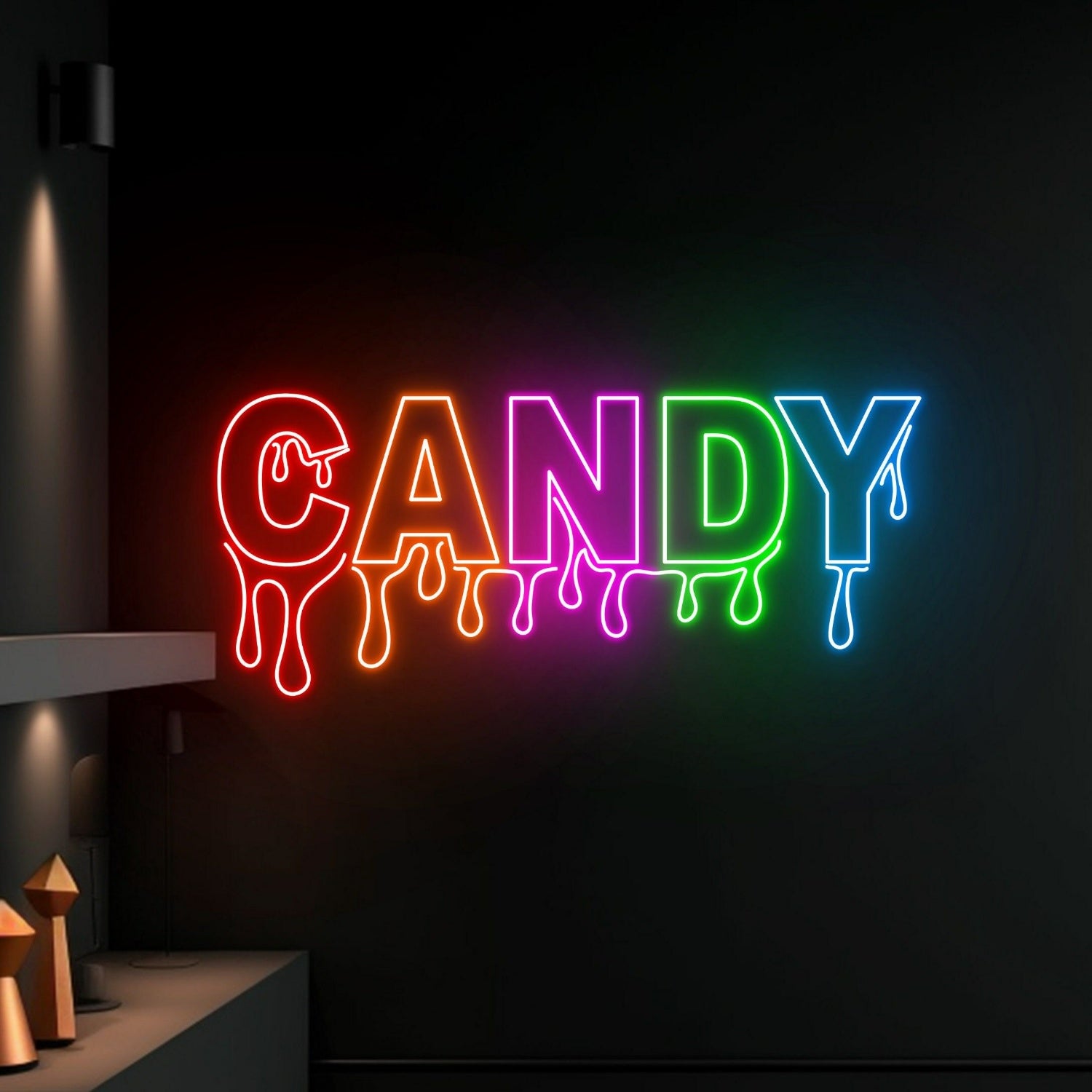 Space With Candy Dripping Led Sign | Shineneon