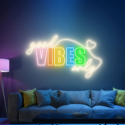 Space With Good Vibes Only Neon Sign | Shineneon