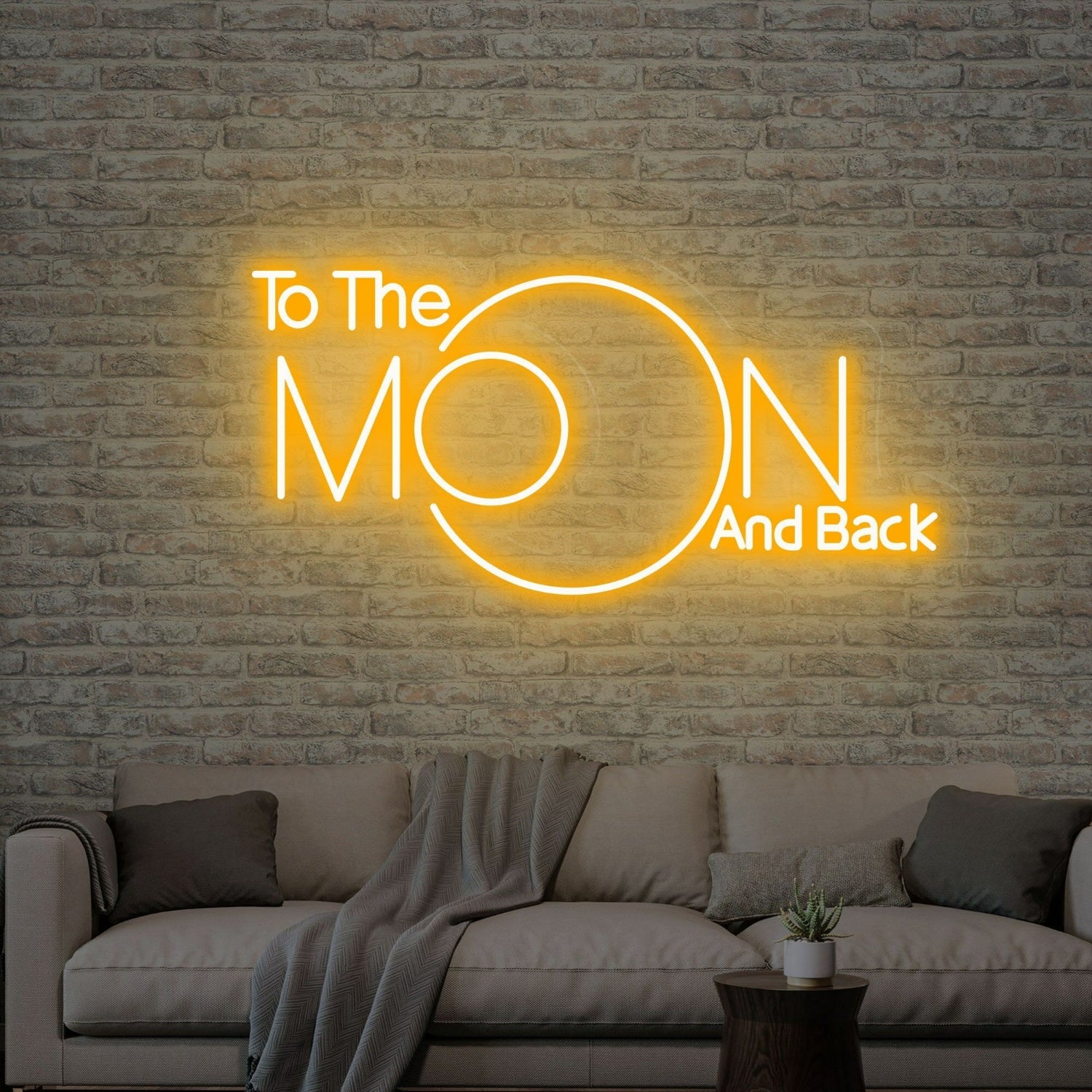 Space With To The Moon And Back Neon Sign Moon Decor | Shineneon