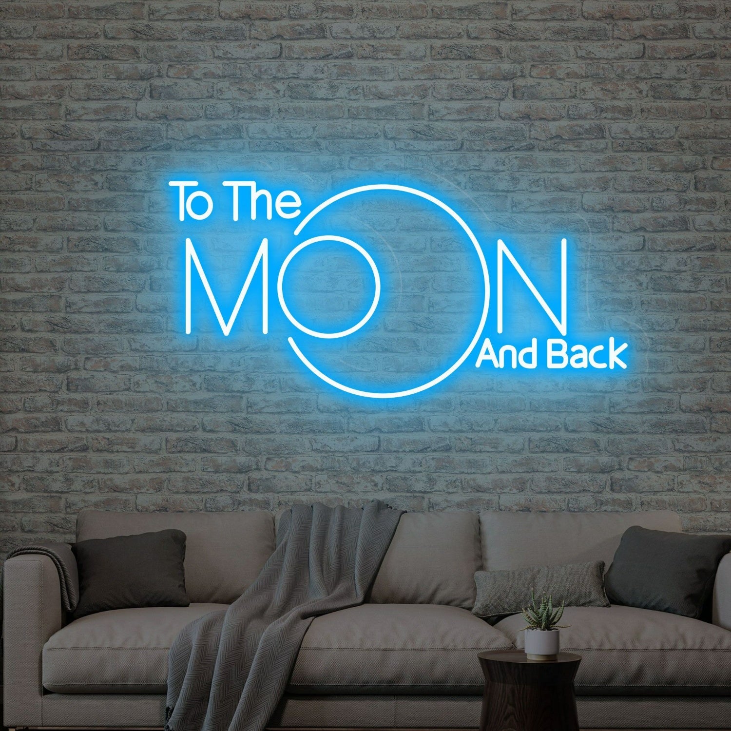 Space With To The Moon And Back Neon Sign Moon Decor | Shineneon