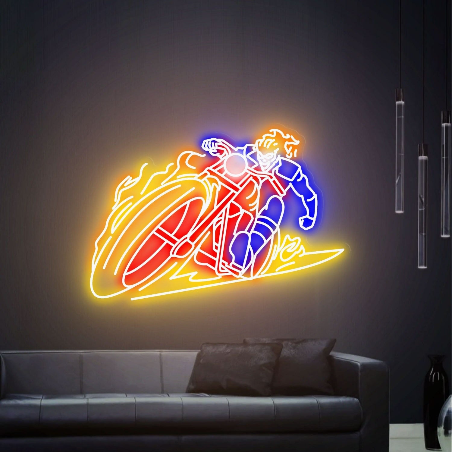 Space With Versatile Ghost Rider Neon Sign | Shineneon