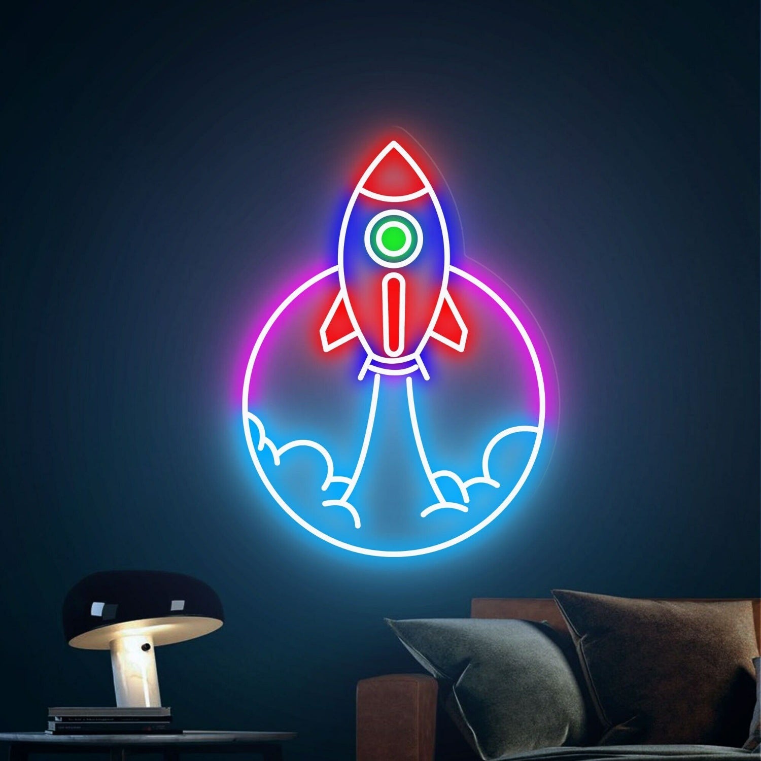 Spaceship Led Sign Rocket Led Neon Sign For Wal - Shineneon