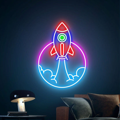Spaceship Led Sign Rocket Led Neon Sign For Wal - Shineneon
