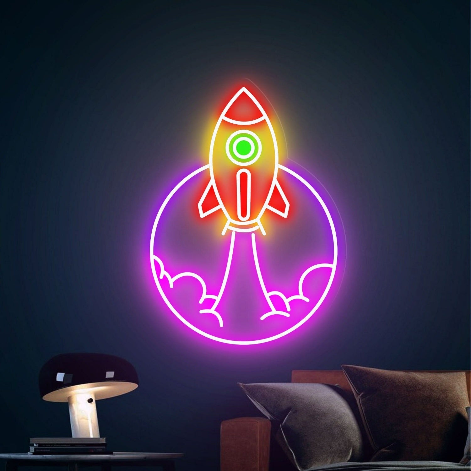 Spaceship Led Sign Rocket Led Neon Sign For Wal - Shineneon