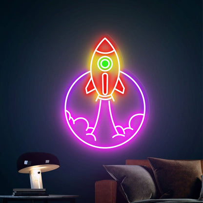 Spaceship Led Sign Rocket Led Neon Sign For Wal - Shineneon