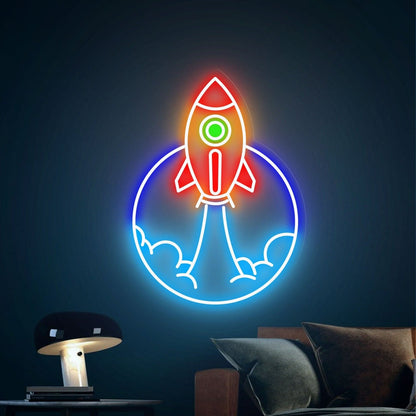 Spaceship Led Sign Rocket Led Neon Sign For Wal - Shineneon