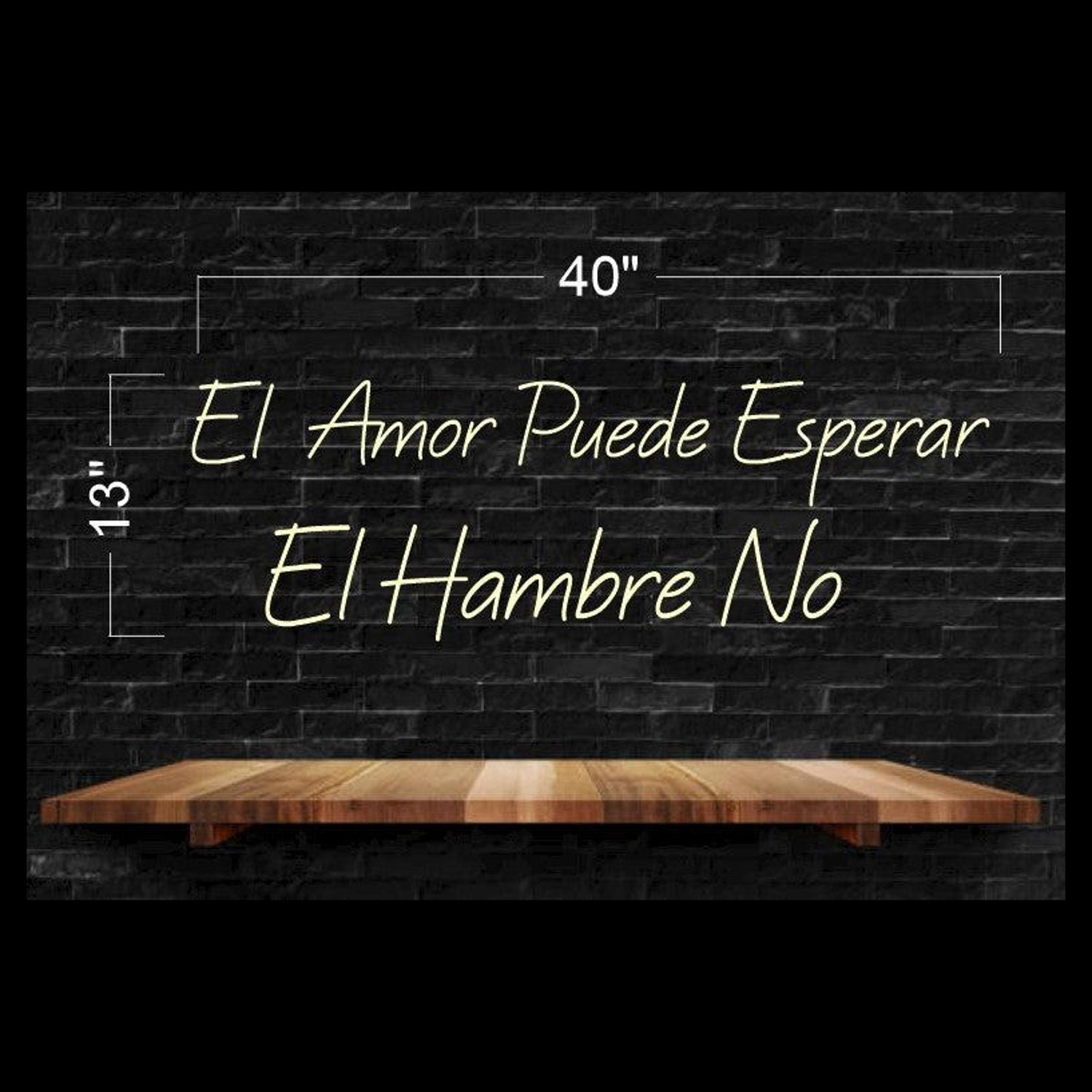 Spanish Amor Hambre Warm Yellow Led Neon Sign For Restaurant Home Decor | Shineneon
