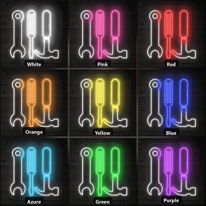 Spanner Hammer Screwdriver Vintage LED Neon Sign - Shineneon
