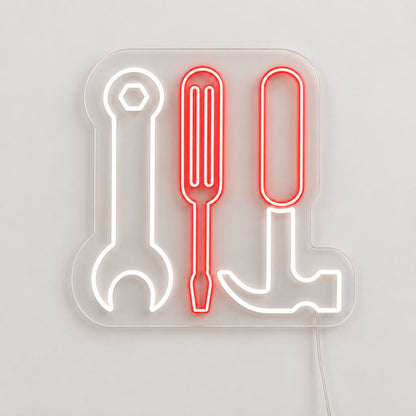 Spanner Hammer Screwdriver Vintage LED Neon Sign Garage Neon Sign - Shineneon