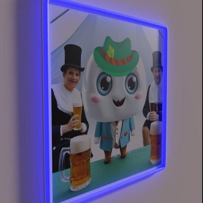 Spark The Happy Tooth Visiting Munich Beer Fair Rgb Led Neon Sign - Shineneon