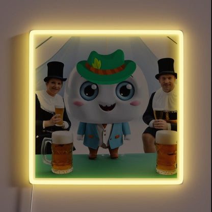 Spark The Happy Tooth Visiting Munich Beer Fair Rgb Led Neon Sign - Shineneon
