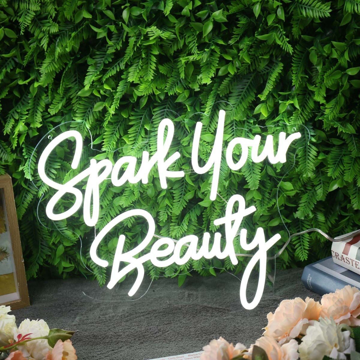 Spark Your Beauty White Led Neon Sign - Shineneon