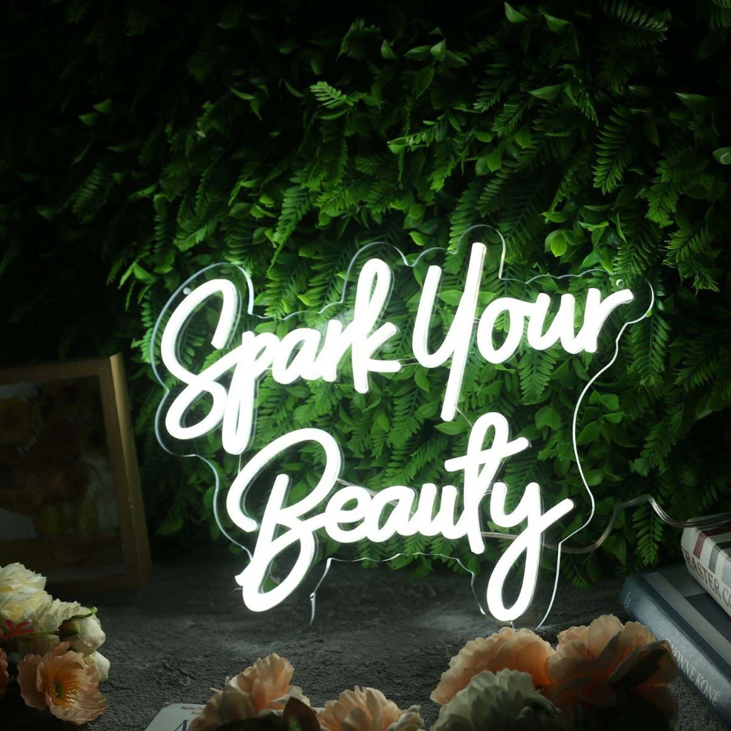 Spark Your Beauty White Led Neon Sign - Shineneon