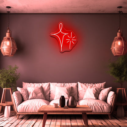 Sparkle Stars Artistic Neon Signs Wall Art Led Signs - Shineneon