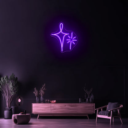 Sparkle Stars Artistic Neon Signs Wall Art Led Signs - Shineneon