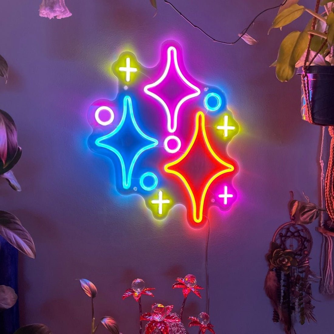 Sparkle Stars Led Sign Business Neon Sign - Shineneon