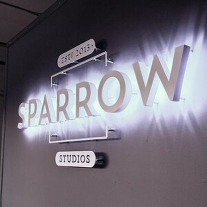 Sparrow All Caps 3D Backlit Channel Letters Led Light Sign - Shineneon
