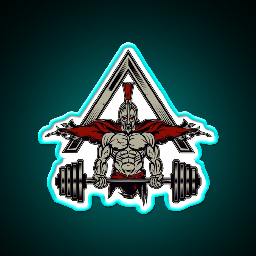 Spartan Bodybuilding Weight Lifter Gym Fitness Led Neon Sign Rgb Color