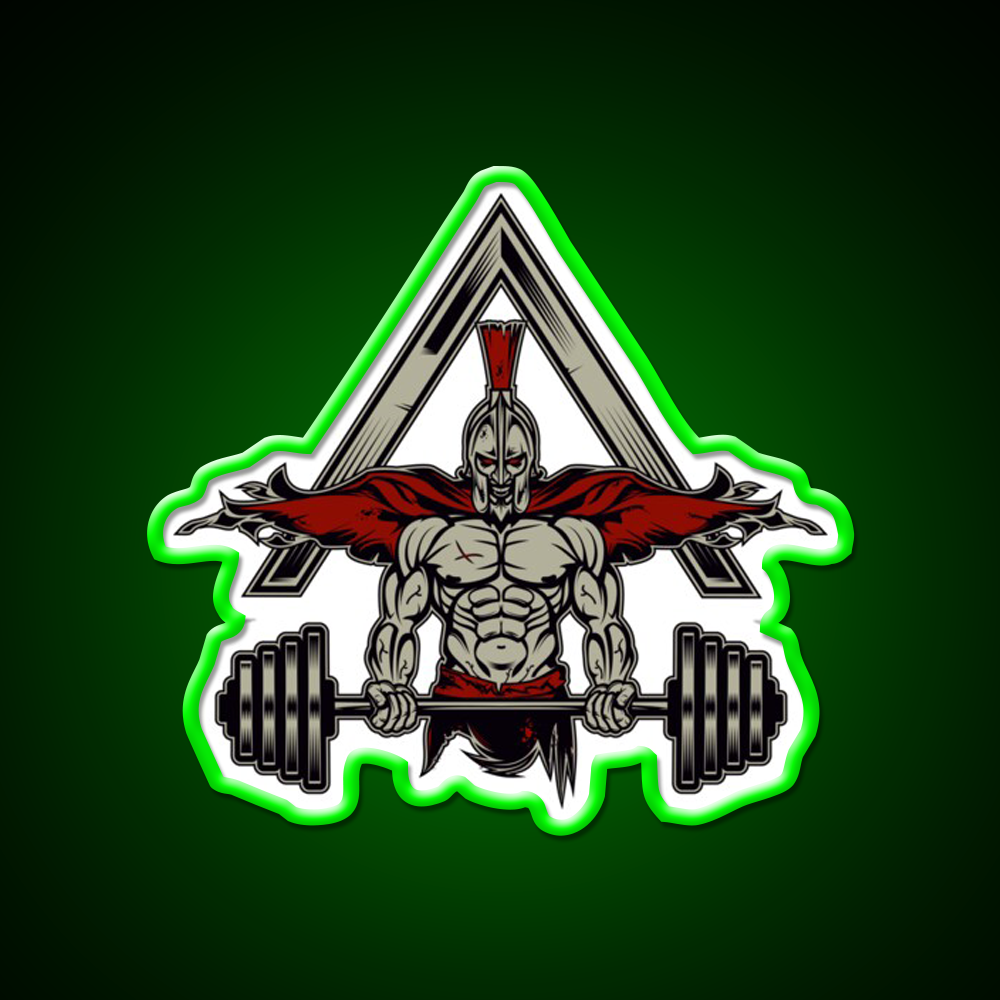 Spartan Bodybuilding Weight Lifter Gym Fitness Led Neon Sign Rgb Color