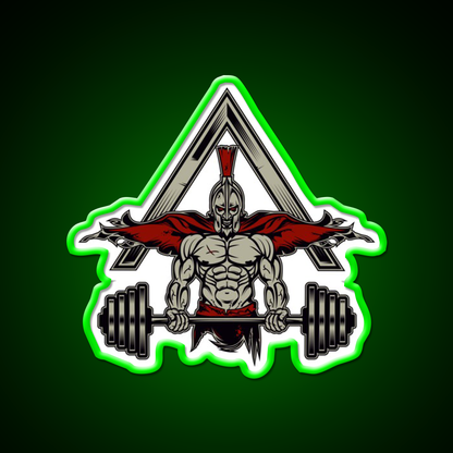 Spartan Bodybuilding Weight Lifter Gym Fitness Led Neon Sign Rgb Color